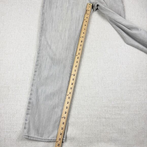 Gap Straight Fit Jeans Men's Light Grey 5 Pocket Faded Denim Size 35/32 - Picture 11 of 15